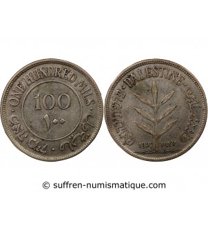PALESTINE - 100 MILS ARGENT 1927