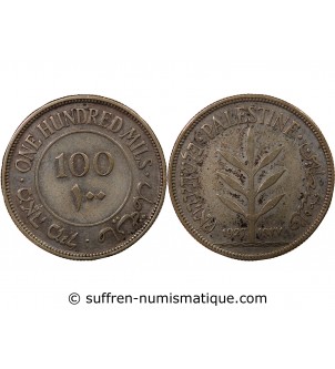 PALESTINE - 100 MILS ARGENT 1927