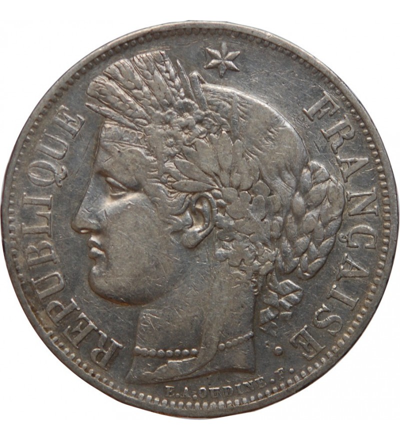 5 FRANCS CERES 1849 BB STRASBOURG