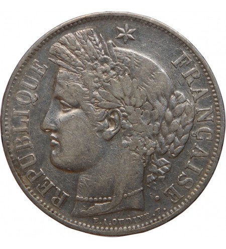 5 FRANCS CERES 1849 BB STRASBOURG