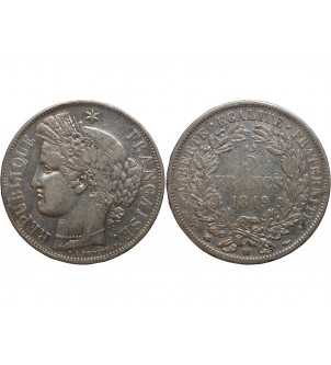 5 FRANCS CERES 1849 BB STRASBOURG 2