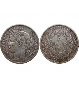 5 FRANCS CERES 1851 A PARIS 2