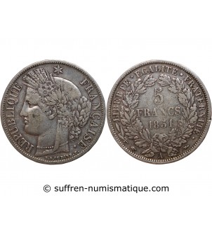 5 FRANCS CERES 1851 A PARIS