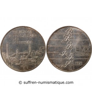 FINLANDE - 10 MARKKAA ARGENT 1971 - JEUX OLYMPIQUES D'HELSINKI