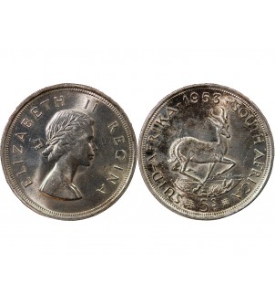 AFRIQUE DU SUD, ELISABETH II -  5 SHILLINGS ARGENT 1953 2