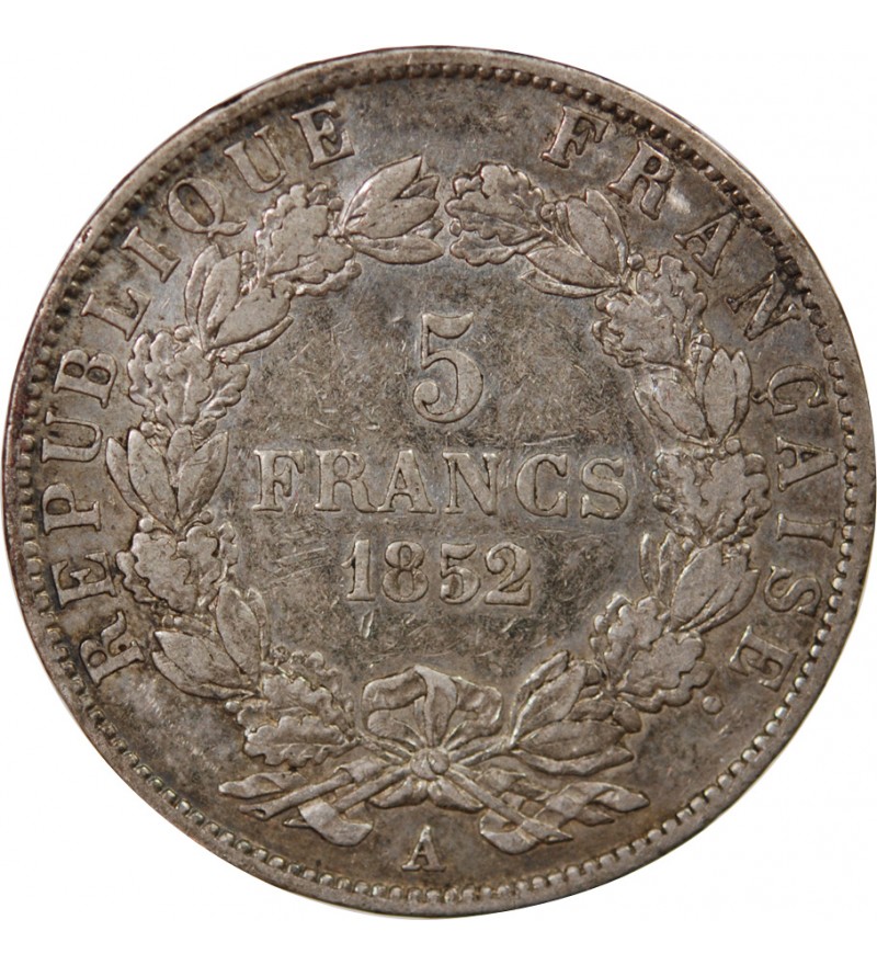LOUIS-NAPOLEON BONAPARTE - 5 FRANCS 1852 A PARIS