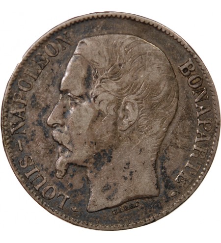 LOUIS-NAPOLEON BONAPARTE - 5 FRANCS 1852 A PARIS