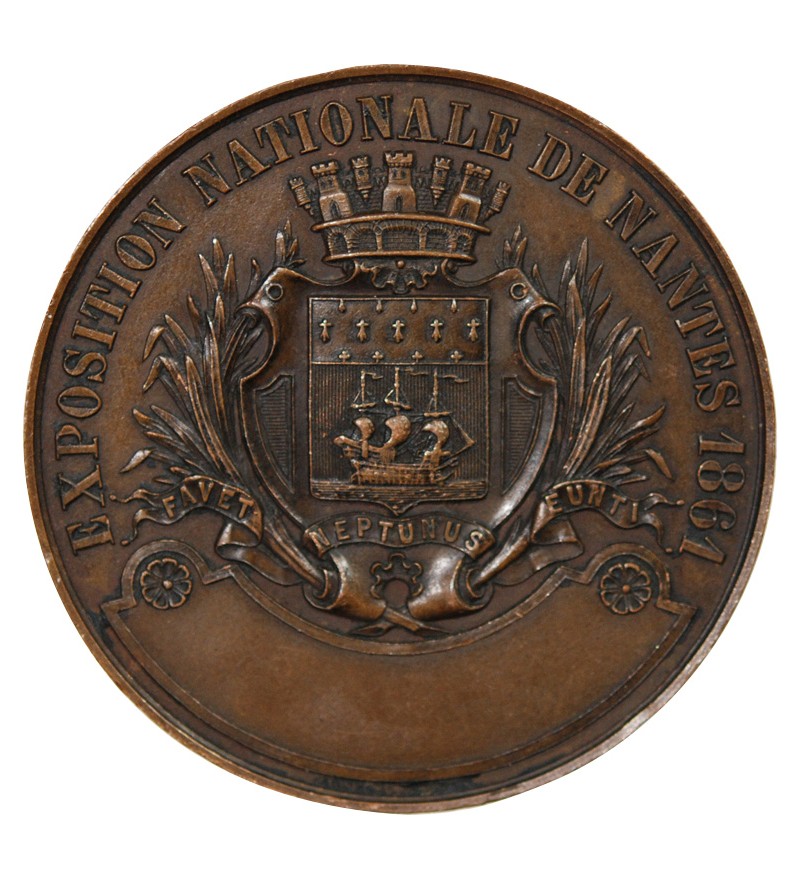 EUGÉNIE, EXPOSITION NATIONALE DE NANTES - MÉDAILLE CUIVRE 1861