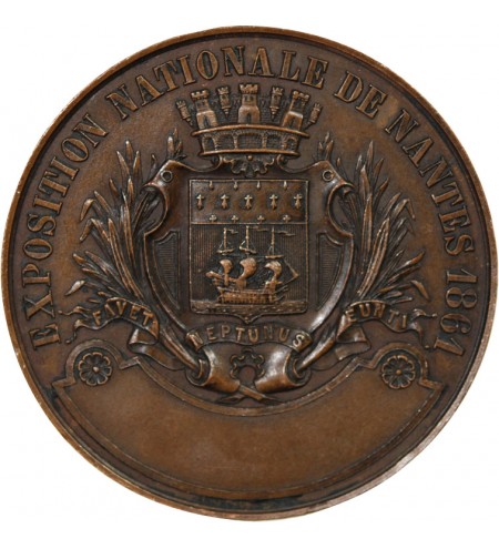 EUGÉNIE, EXPOSITION NATIONALE DE NANTES - MÉDAILLE CUIVRE 1861