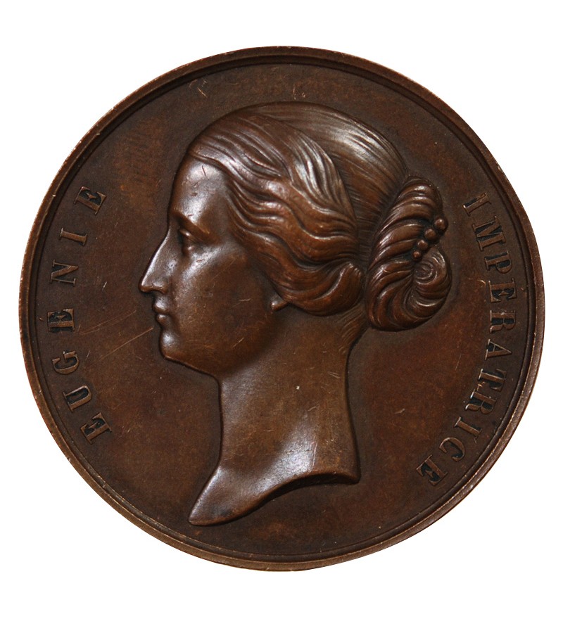 EUGÉNIE, EXPOSITION NATIONALE DE NANTES - MÉDAILLE CUIVRE 1861