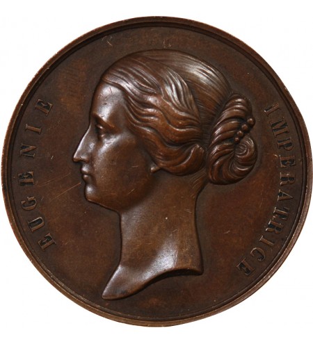EUGÉNIE, EXPOSITION NATIONALE DE NANTES - MÉDAILLE CUIVRE 1861