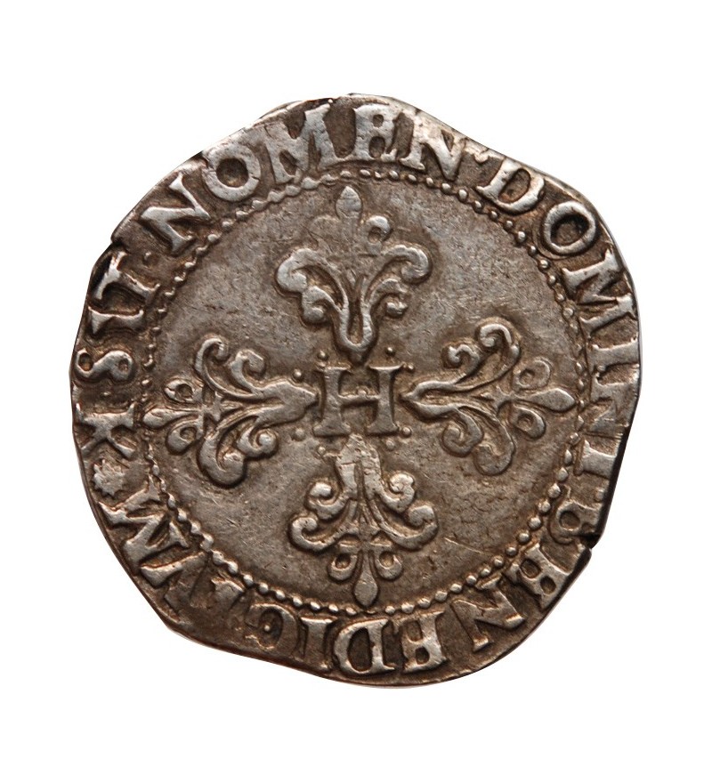 HENRI III - FRANC AU COL PLAT 1580 K BORDEAUX