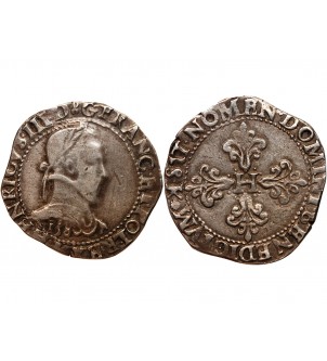 HENRI III - FRANC AU COL PLAT 1580 K BORDEAUX 2