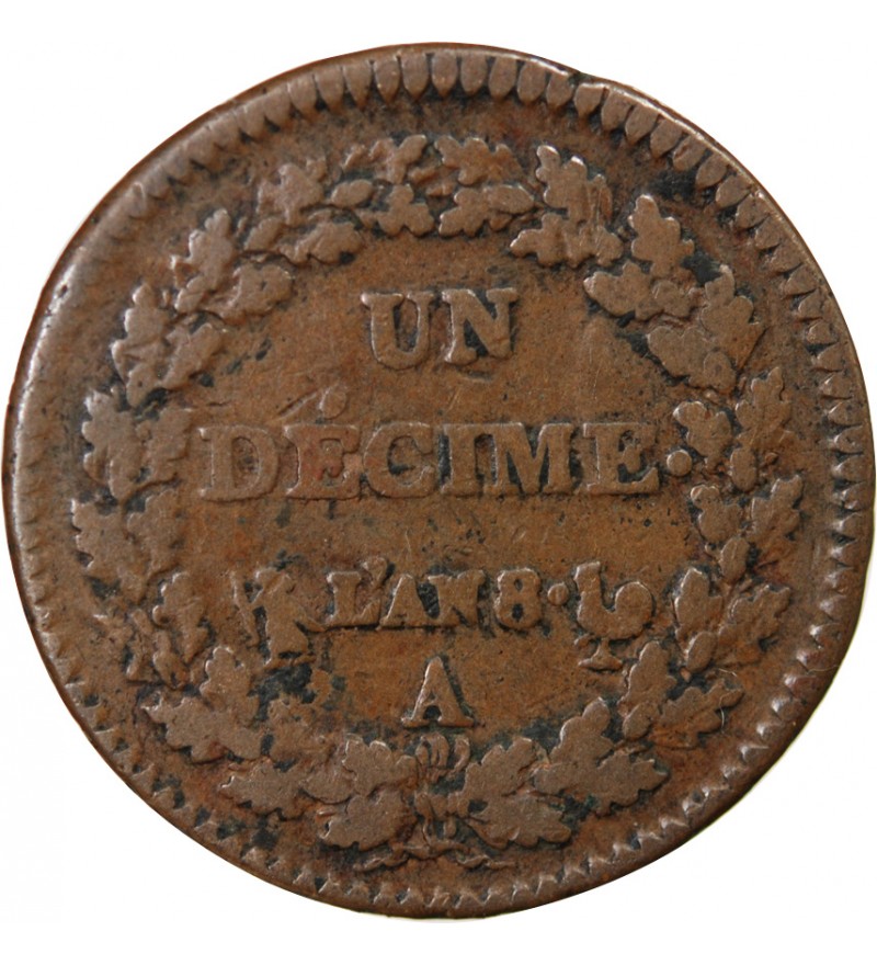 DUPRÉ - DÉCIME AN 8 PARIS