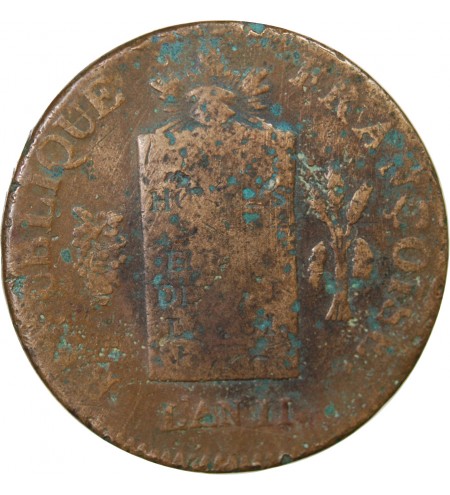 REVOLUTION FRANCAISE, CONVENTION - 2 SOLS A LA BALANCE 1793 B STRASBOURG