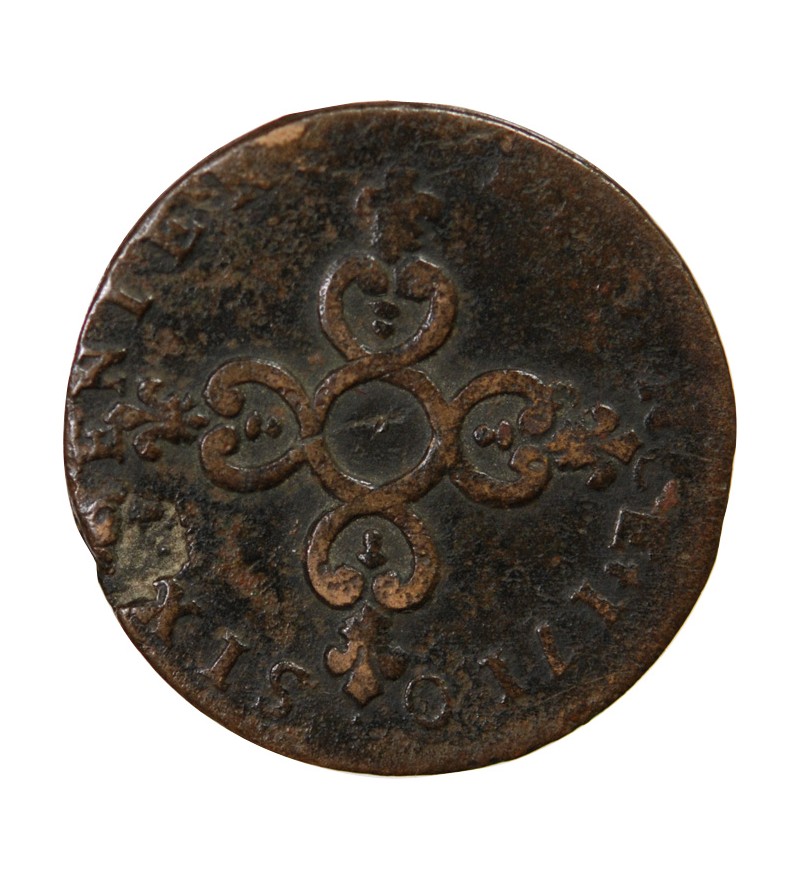 LOUIS XIV﻿ - 6 DENIERS DITS "DARDENNE" 1710 H LA ROCHELLE