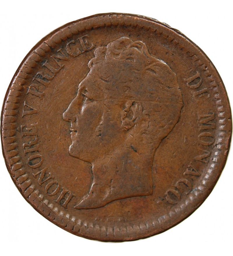 MONACO, HONORÉ V - DÉCIME 1838 MC