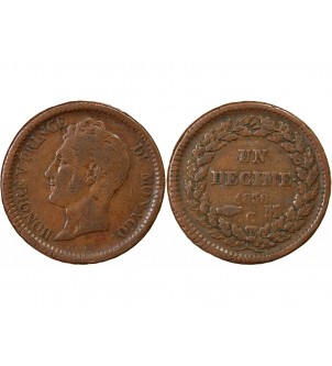MONACO, HONORÉ V - DÉCIME 1838 MC 2