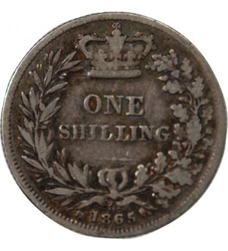GRANDE-BRETAGNE, VICTORIA - SHILLING ARGENT 1865