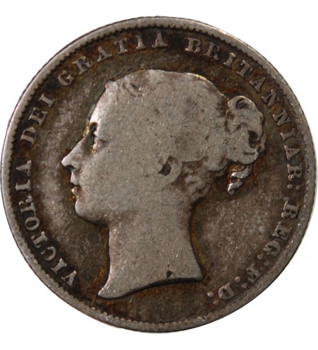 GRANDE-BRETAGNE, VICTORIA - SHILLING ARGENT 1865
