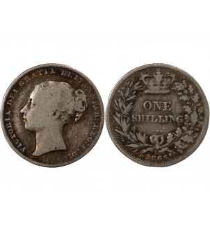 GRANDE-BRETAGNE, VICTORIA - SHILLING ARGENT 1865 2