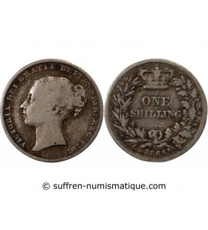 GRANDE-BRETAGNE, VICTORIA - SHILLING ARGENT 1865