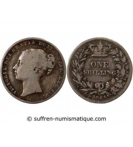 GRANDE-BRETAGNE, VICTORIA - SHILLING ARGENT 1865