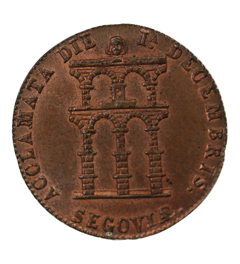 ESPAGNE, ISABELLE II - JETON 1843 SEGOVIE