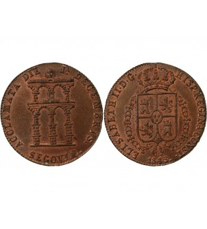 ESPAGNE, ISABELLE II - JETON 1843 SEGOVIE 2