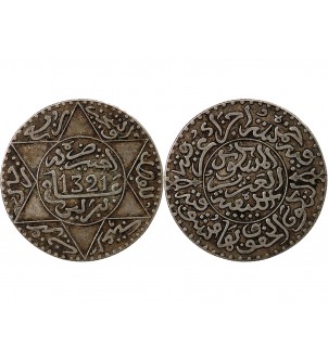 MAROC, ABD AL-AZIZ - 2 1/2 DIRHAMS ARGENT 1321 (1903) 2