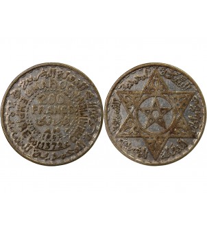 MAROC, MOHAMMED V - 200 FRANCS ARGENT 1372 (1953) 2