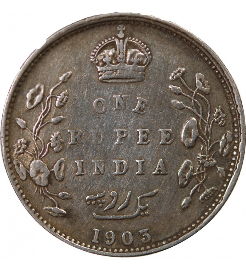 INDE, EDOUARD VII - RUPEE ARGENT 1903