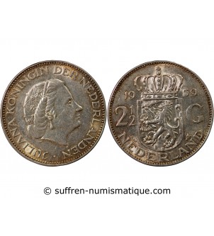 PAYS-BAS, JULIANA - 2 1/2 GULDEN ARGENT 1959