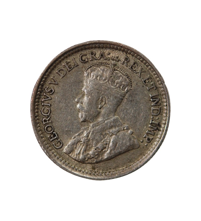TERRE-NEUVE, GEORGES V - 5 CENTS ARGENT 1912
