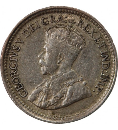 TERRE-NEUVE, GEORGES V - 5 CENTS ARGENT 1912