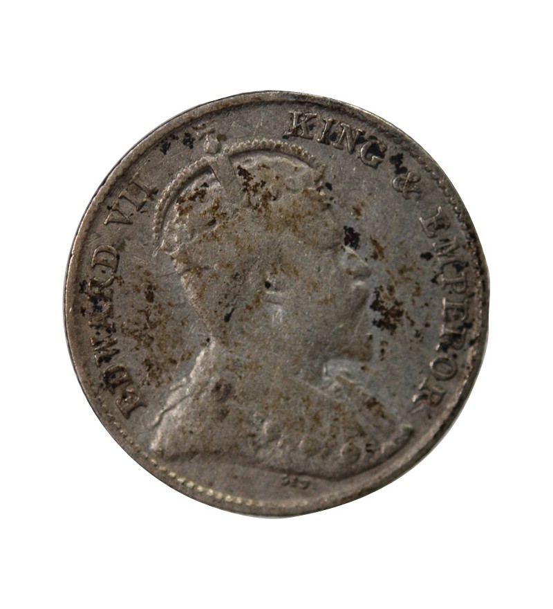 CEYLAN, EDOUARD VII - 10 CENTS ARGENT 1910