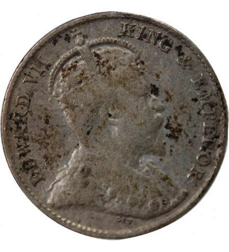 CEYLAN, EDOUARD VII - 10 CENTS ARGENT 1910