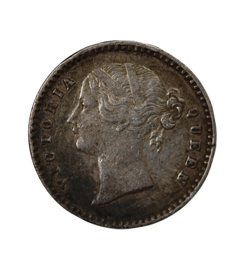 INDE, VICTORIA - 2 ANNAS ARGENT 1841