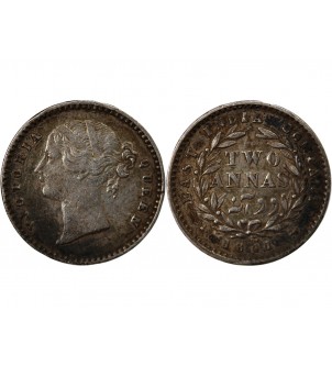 INDE, VICTORIA - 2 ANNAS ARGENT 1841 2