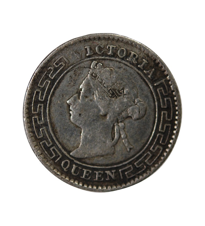 CEYLAN, VICTORIA - 10 CENTS ARGENT 1893
