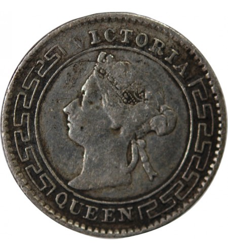 CEYLAN, VICTORIA - 10 CENTS ARGENT 1893