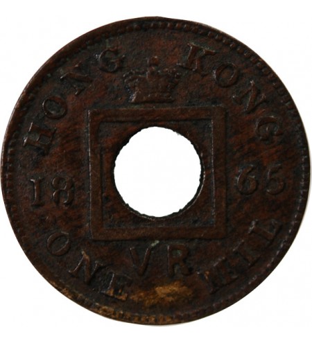 HONG KONG, VICTORIA - 1 MIL 1865