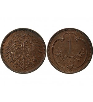 AUTRICHE, FRANÇOIS-JOSEPH Ier - 1 HELLER 1893 2