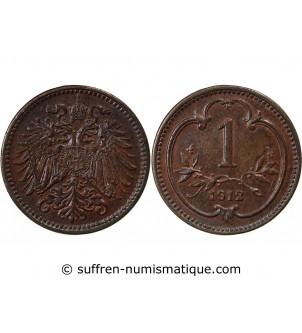 AUTRICHE, FRANÇOIS-JOSEPH Ier - 1 HELLER 1912