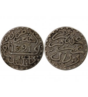 MAROC, ABD AL-AZIZ - 1 DIRHAM ARGENT 1321 (1903) 2