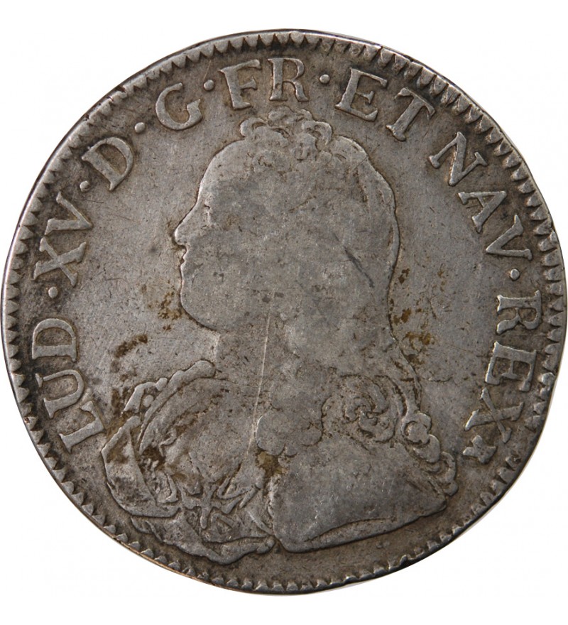 LOUIS XV - ÉCU ARGENT AUX BRANCHES D'OLIVIER 1727 M TOULOUSE