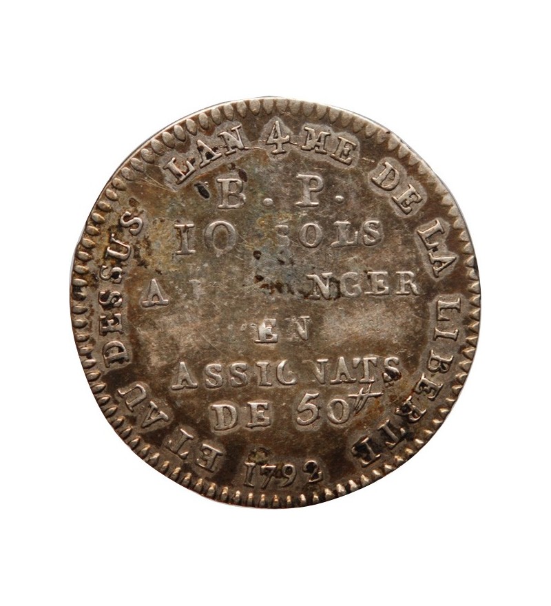 REVOLUTION FRANCAISE  - 10 SOLS 1792 "Lefèvre Lesage & Cie"﻿