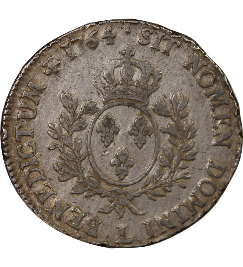 LOUIS XV - ÉCU ARGENT AU BANDEAU 1764 L BAYONNE