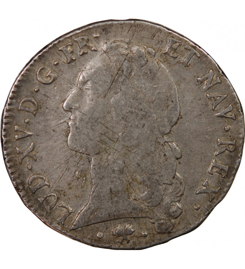 LOUIS XV - ÉCU ARGENT AU BANDEAU 1764 L BAYONNE