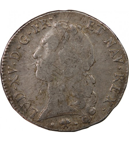 LOUIS XV - ÉCU ARGENT AU BANDEAU 1764 L BAYONNE